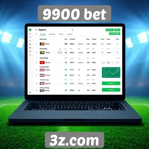 Interface e usabilidade do site 9900 bet